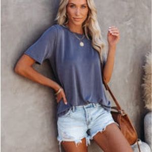 Accessorize Tee + VICI COLLECTION + Navy Blue + Med